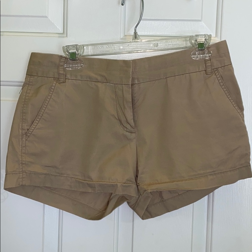 JCrew 100% cotton chino broken-in khaki shorts